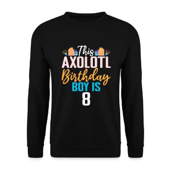 Axolotl Liebhaber Geschenke - Unisex Pullover - Schwarz - Vorne - Alina (178cm) & Michal (187cm)