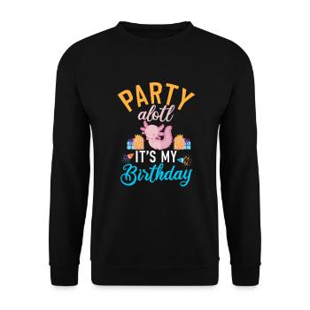 Axolotl Liebhaber Geschenke - Unisex Pullover - Schwarz - Vorne - Alina (178cm) & Michal (187cm)