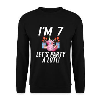 Axolotl Liebhaber Geschenke - Unisex Pullover - Schwarz - Vorne - Alina (178cm) & Michal (187cm)