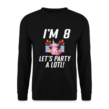 Axolotl Liebhaber Geschenke - Unisex Pullover - Schwarz - Vorne - Alina (178cm) & Michal (187cm)