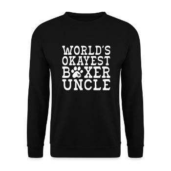 Boxer Hund Geschenke - Unisex Pullover - Schwarz - Vorne - Alina (178cm) & Michal (187cm)