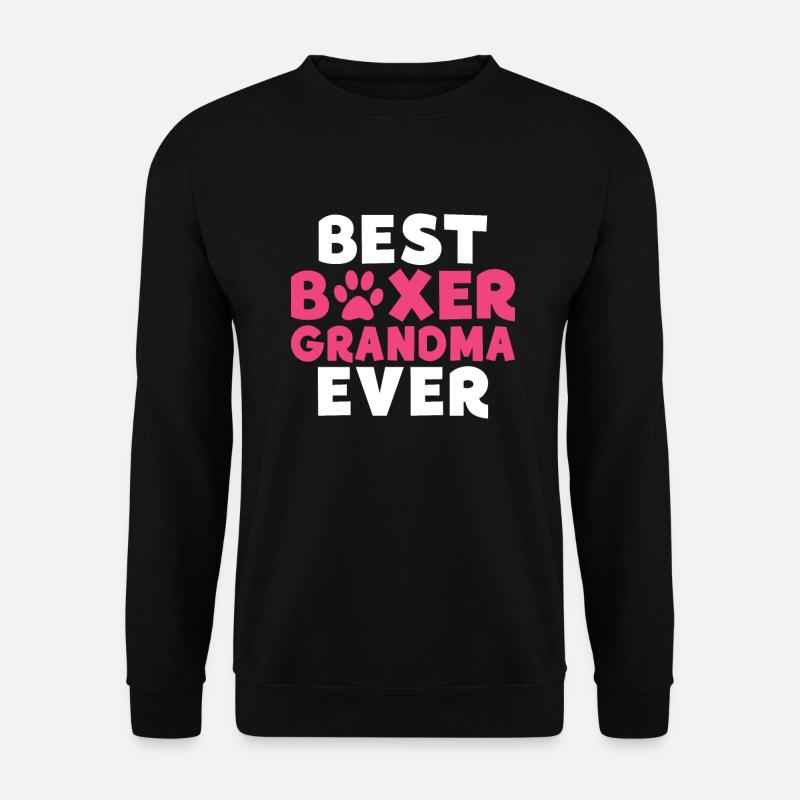 Boxer Hund Geschenke - Unisex Pullover - Schwarz