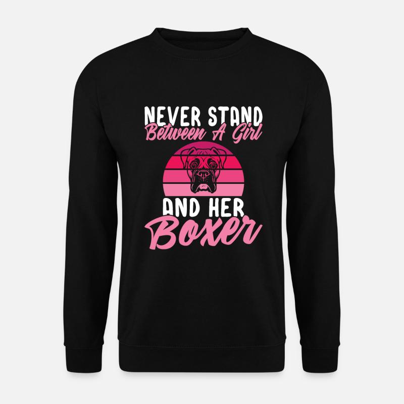 Boxer Hund Geschenke - Unisex Pullover - Schwarz