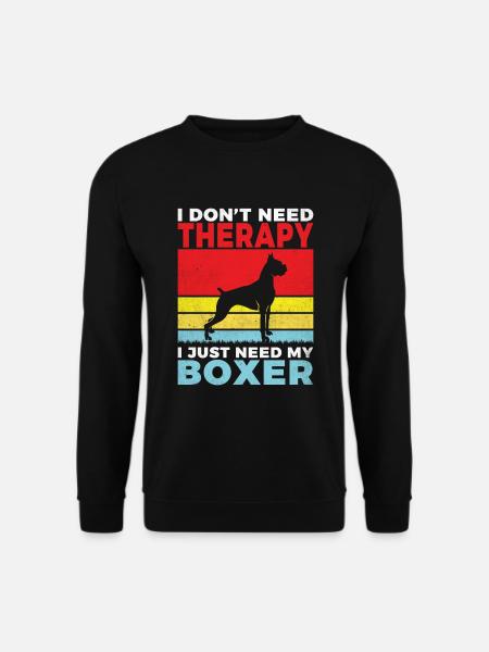 Boxer Hund Geschenke - Unisex Pullover - Schwarz