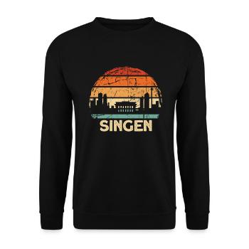 Singen - Unisex Pullover - Schwarz - Vorne - Alina (178cm) & Michal (187cm)
