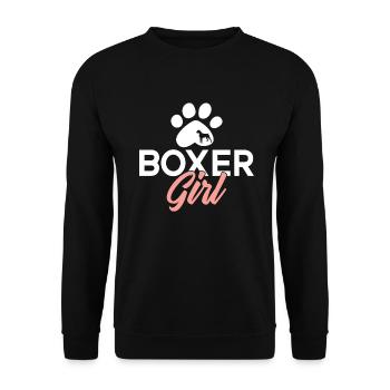 Cadeaux pour chien boxer - Sweat-shirt Unisexe - noir - Devant - Alina (178cm) & Michal (187cm)