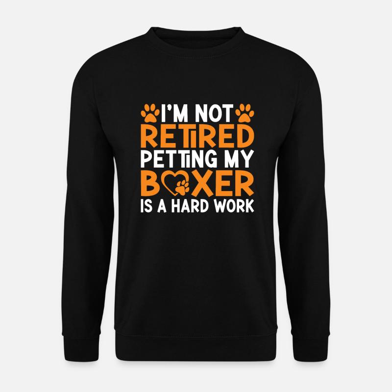 Boxer Hund Geschenke - Unisex Pullover - Schwarz
