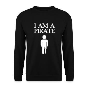 Amputated Leg Prosthesis Gift - Unisex Sweatshirt - black - Front - Alina (178cm) & Michal (187cm)