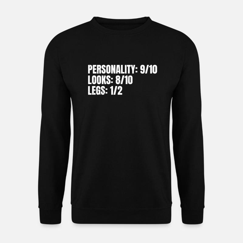 Amputated Leg Prosthesis Gift - Unisex Sweatshirt - black