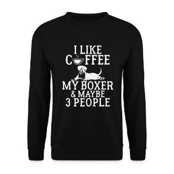 Cadeaux pour chien boxer - Sweat-shirt Unisexe - noir - Devant - Alina (178cm) & Michal (187cm)