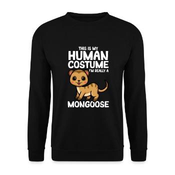Mungusten Mungos Erdmännchen - Unisex Pullover - Schwarz - Vorne - Alina (178cm) & Michal (187cm)