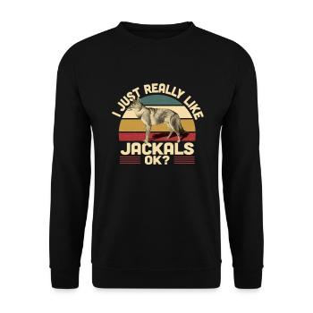 Chacal - Sweat-shirt Unisexe - noir - Devant - Alina (178cm) & Michal (187cm)