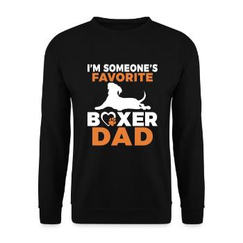 Boxer Hund Geschenke - Unisex Pullover - Schwarz - Vorne - Alina (178cm) & Michal (187cm)