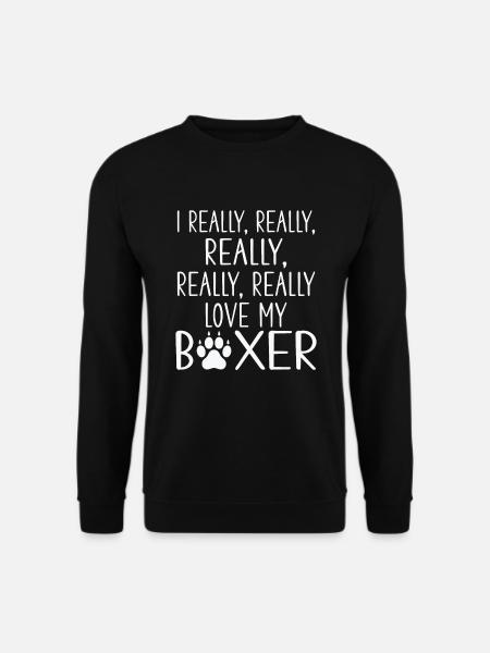 Boxer Hund Geschenke - Unisex Pullover - Schwarz