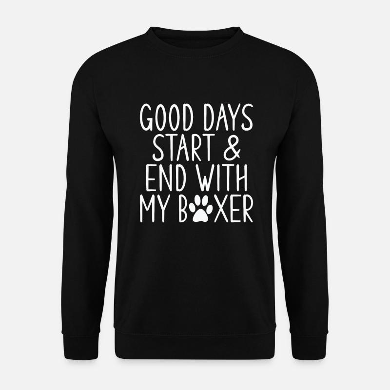 Boxer Hund Geschenke - Unisex Pullover - Schwarz