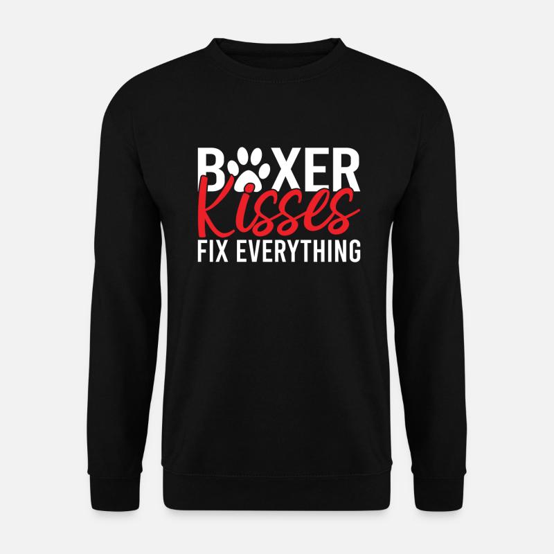 Boxer Hund Geschenke - Unisex Pullover - Schwarz