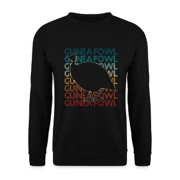 Perlhuhn - Unisex Pullover - Schwarz - Vorne - Alina (178cm) & Michal (187cm)