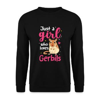 Rennmaus - Unisex Pullover - Schwarz - Vorne - Alina (178cm) & Michal (187cm)