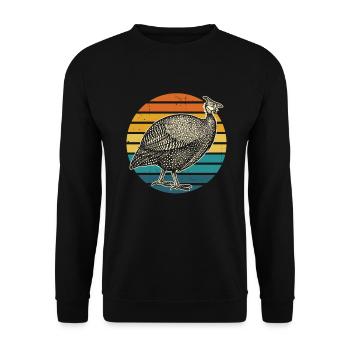 Perlhuhn - Unisex Pullover - Schwarz - Vorne - Alina (178cm) & Michal (187cm)