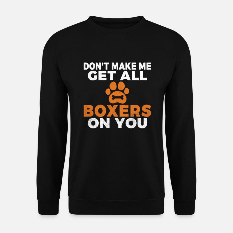 Boxer Hund Geschenke - Unisex Pullover - Schwarz