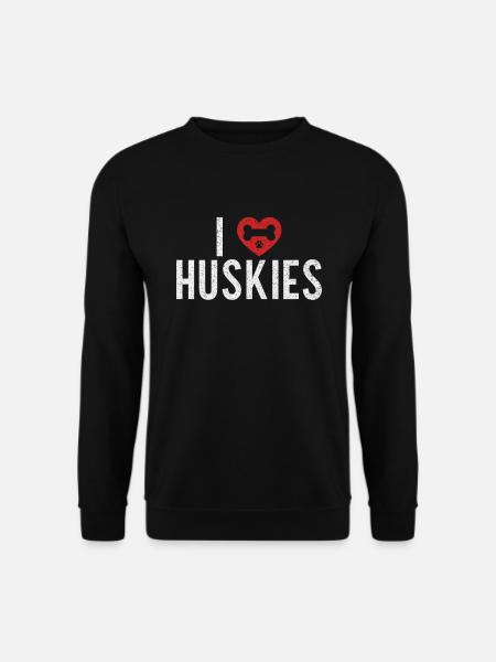 Husky-Hunde-Geschenke - Unisex Pullover - Schwarz