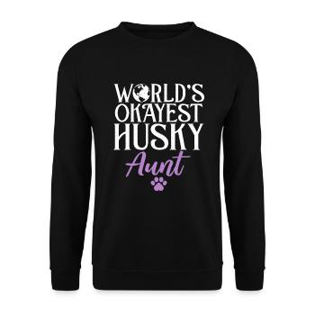 Cadeaux de chien Husky - Sweat-shirt Unisexe - noir - Devant - Alina (178cm) & Michal (187cm)