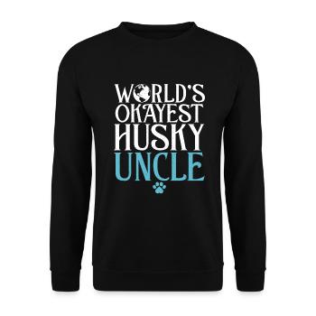 Cadeaux de chien Husky - Sweat-shirt Unisexe - noir - Devant - Alina (178cm) & Michal (187cm)