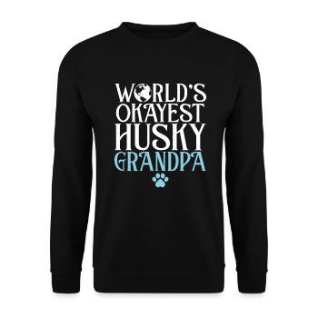 Cadeaux de chien Husky - Sweat-shirt Unisexe - noir - Devant - Alina (178cm) & Michal (187cm)