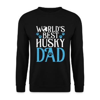 Cadeaux de chien Husky - Sweat-shirt Unisexe - noir - Devant - Alina (178cm) & Michal (187cm)