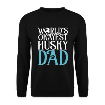 Cadeaux de chien Husky - Sweat-shirt Unisexe - noir - Devant - Alina (178cm) & Michal (187cm)