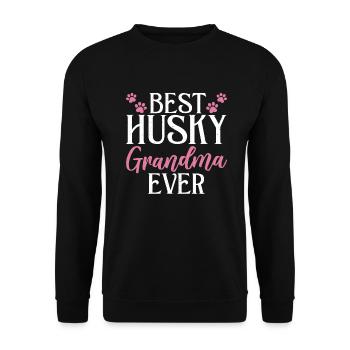 Cadeaux de chien Husky - Sweat-shirt Unisexe - noir - Devant - Alina (178cm) & Michal (187cm)