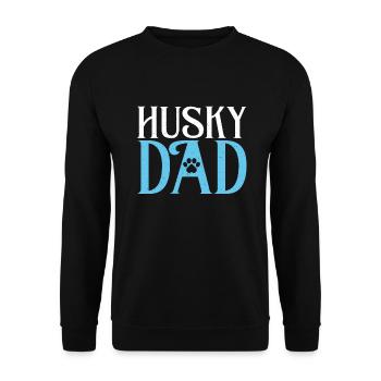 Cadeaux de chien Husky - Sweat-shirt Unisexe - noir - Devant - Alina (178cm) & Michal (187cm)