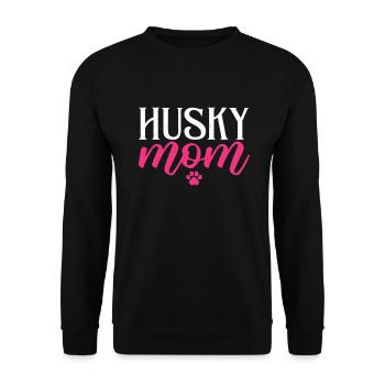 Cadeaux de chien Husky - Sweat-shirt Unisexe - noir - Devant - Alina (178cm) & Michal (187cm)