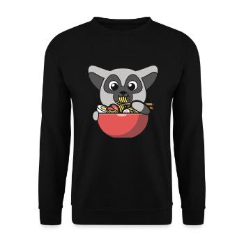 Lemur - Unisex Sweatshirt - black - Front - Alina (178cm) & Michal (187cm)