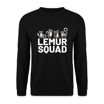 Lemur - Unisex Sweatshirt - black - Front - Alina (178cm) & Michal (187cm)