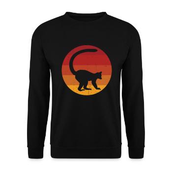 Lemur - Unisex Sweatshirt - black - Front - Alina (178cm) & Michal (187cm)