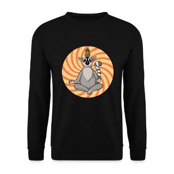 Lemur - Unisex Sweatshirt - black - Front - Alina (178cm) & Michal (187cm)
