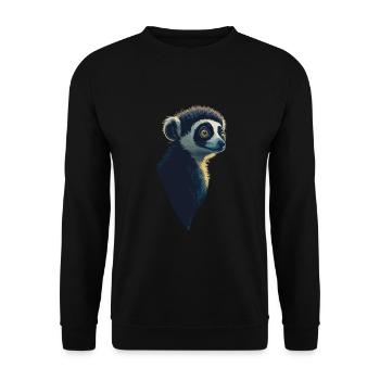 Lemur - Unisex Sweatshirt - black - Front - Alina (178cm) & Michal (187cm)