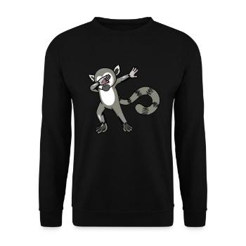 Lemur - Unisex Sweatshirt - black - Front - Alina (178cm) & Michal (187cm)