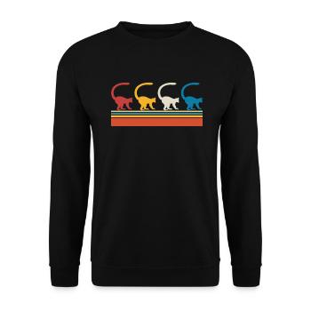Lemur - Unisex Sweatshirt - black - Front - Alina (178cm) & Michal (187cm)