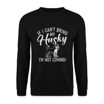 Cadeaux de chien Husky - Sweat-shirt Unisexe - noir - Devant - Alina (178cm) & Michal (187cm)