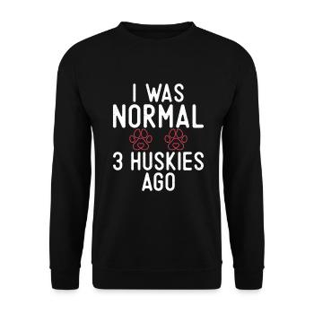Cadeaux de chien Husky - Sweat-shirt Unisexe - noir - Devant - Alina (178cm) & Michal (187cm)
