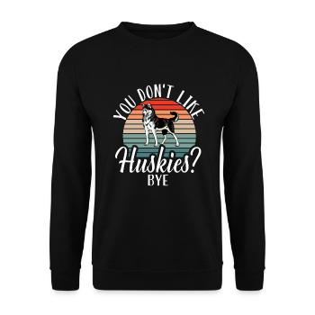 Cadeaux de chien Husky - Sweat-shirt Unisexe - noir - Devant - Alina (178cm) & Michal (187cm)
