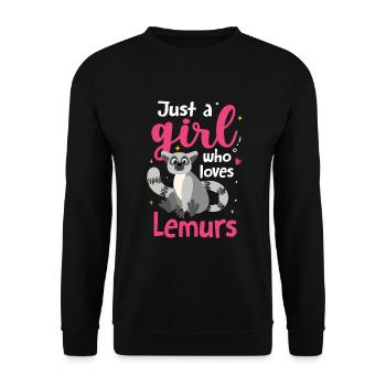 Lemur - Unisex Sweatshirt - black - Front - Alina (178cm) & Michal (187cm)