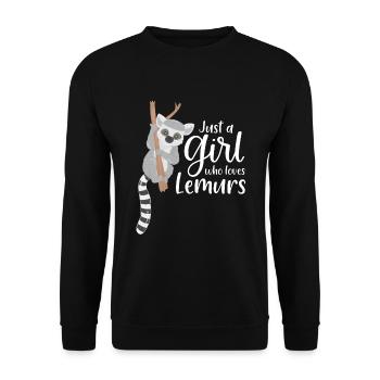 Lemur - Unisex Sweatshirt - black - Front - Alina (178cm) & Michal (187cm)
