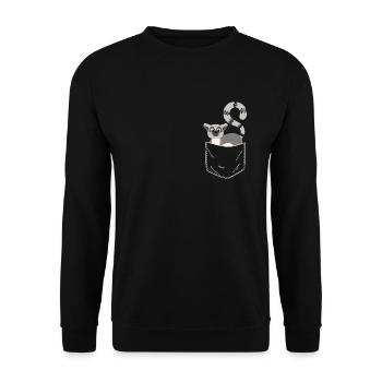 Lemur - Unisex Sweatshirt - black - Front - Alina (178cm) & Michal (187cm)