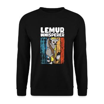Lemur - Unisex Sweatshirt - black - Front - Alina (178cm) & Michal (187cm)