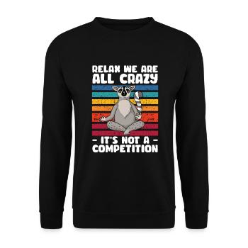 Lemur - Unisex Sweatshirt - black - Front - Alina (178cm) & Michal (187cm)