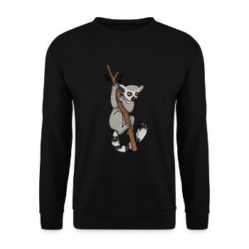 Lemur - Unisex Sweatshirt - black - Front - Alina (178cm) & Michal (187cm)