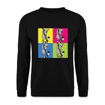 Lemur - Unisex Sweatshirt - black - Front - Alina (178cm) & Michal (187cm)